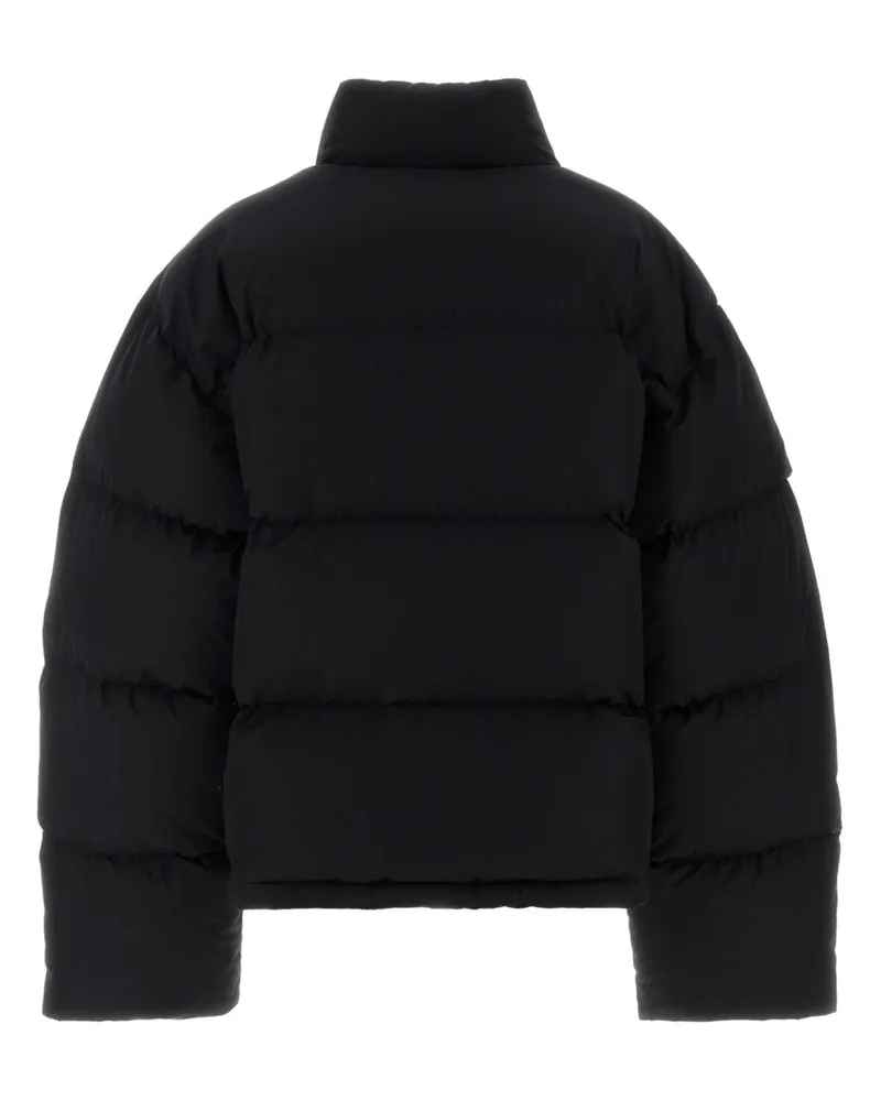 Balenciaga Women Black Cotton Blend Down Jacket Giubbini Black