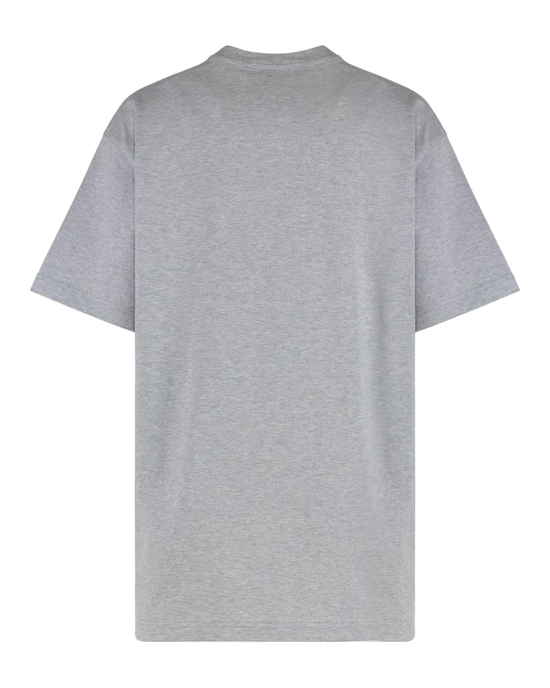 Gucci Women's Cotton Crew-Neck T-Shirt Grey T-Shirts & Jerseys Gray