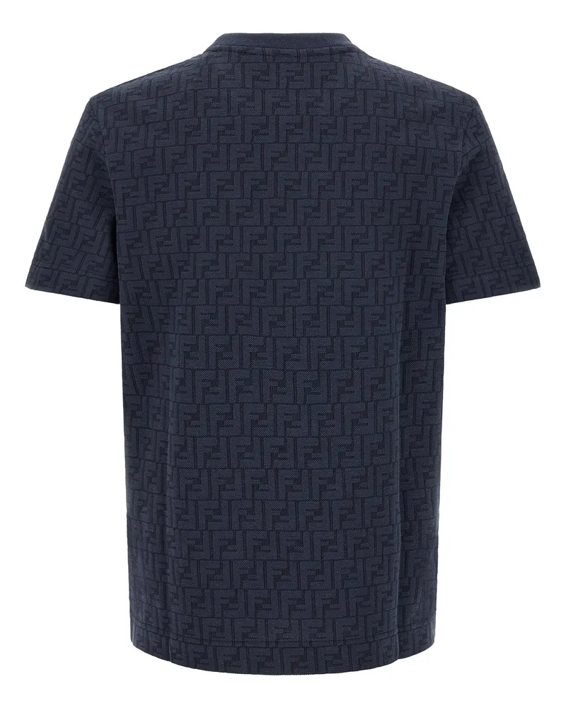 Fendi FF Monogram Piqué T-Shirt — Navy Navy