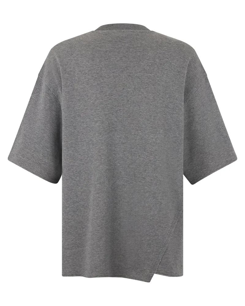 Dolce & Gabbana Men's T-Shirt Oversized Cotton Grey Melange T-Shirts And Polos Gray