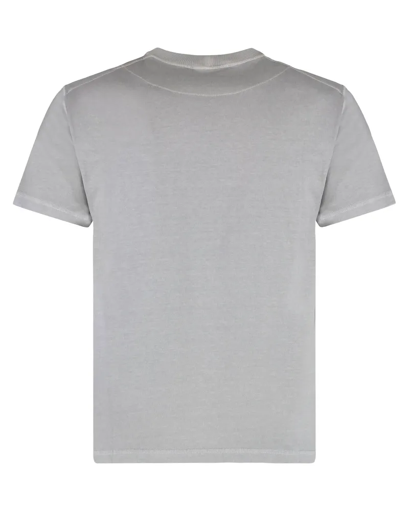 Stone Island Men's Logo Cotton T-Shirt Grey T-Shirts And Polos Gray