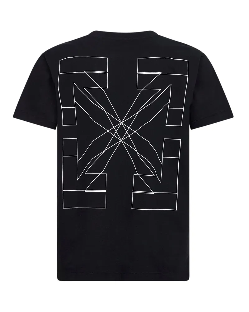 OFF-WHITE Logo-Printed Cotton T-Shirt — Black Black
