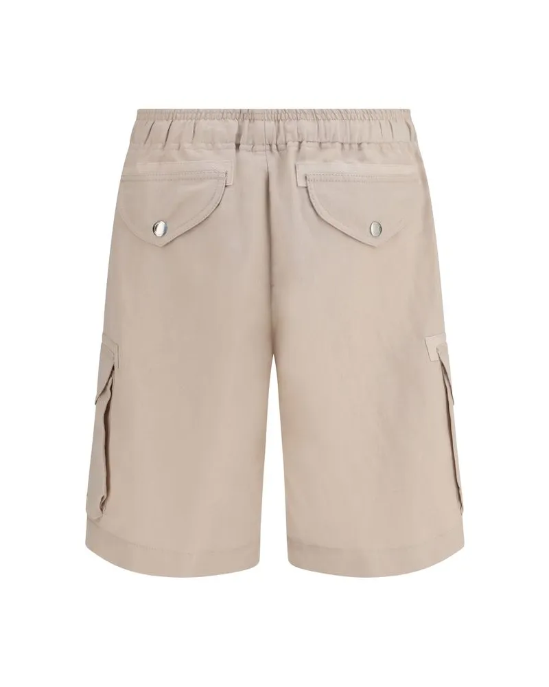 Brunello Cucinelli Men's Beige Linen Bermuda Shorts Beige