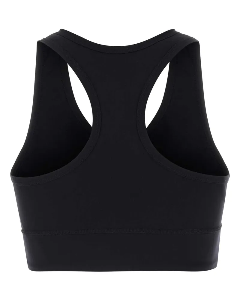Balenciaga Women's Black Stretch Nylon Crop-Top Blackreflective Maglie Black