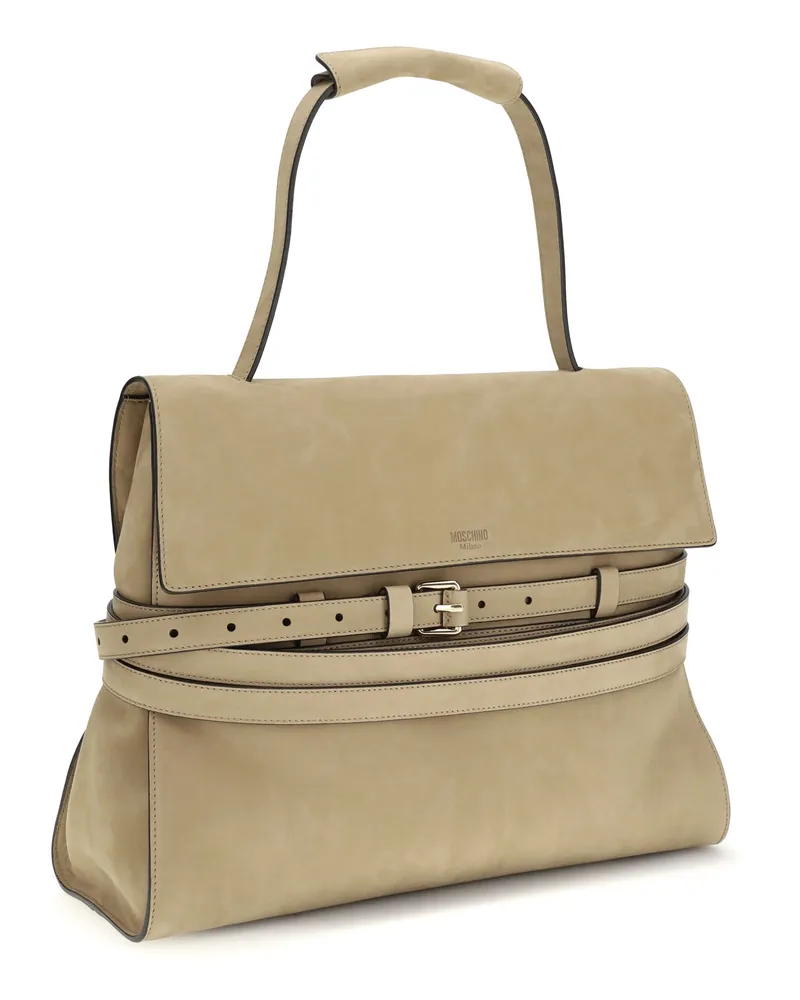 Moschino Detachable Belt Shoulder Bag — Beige Beige