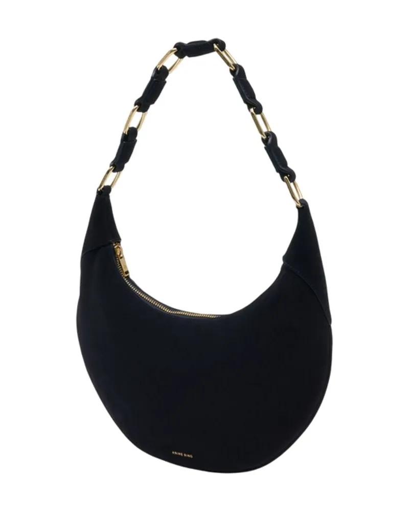 Anine Bing Women's Kate Shoulder Bag -  Leather Blue Calfskin Shoulder-Hobo-Bags Black