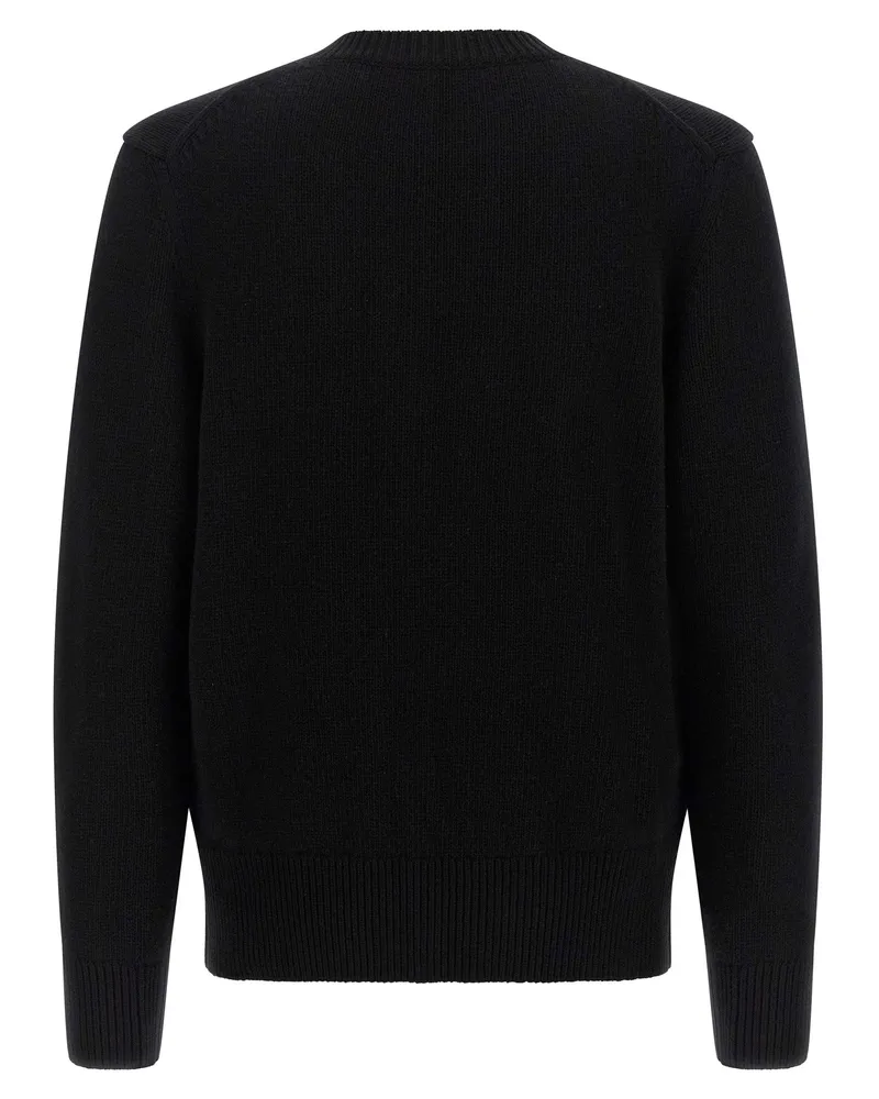 Burberry EKD Logo Intarsia-Knit Sweater — Black Black