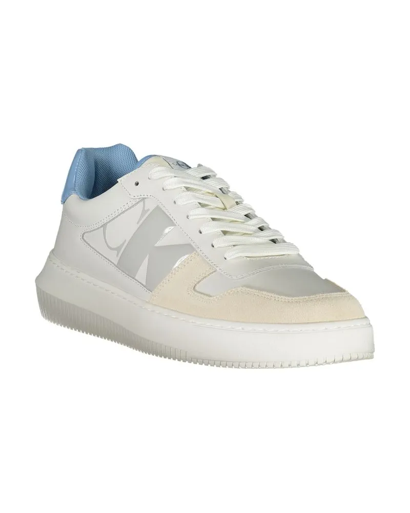 Calvin Klein Leather Colorblock Sneaker — White White