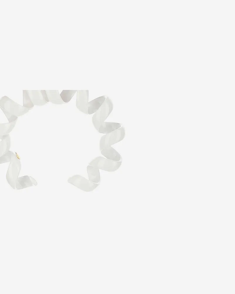Bottega Veneta Women's Cuff Bracelet Coiled White Silver White