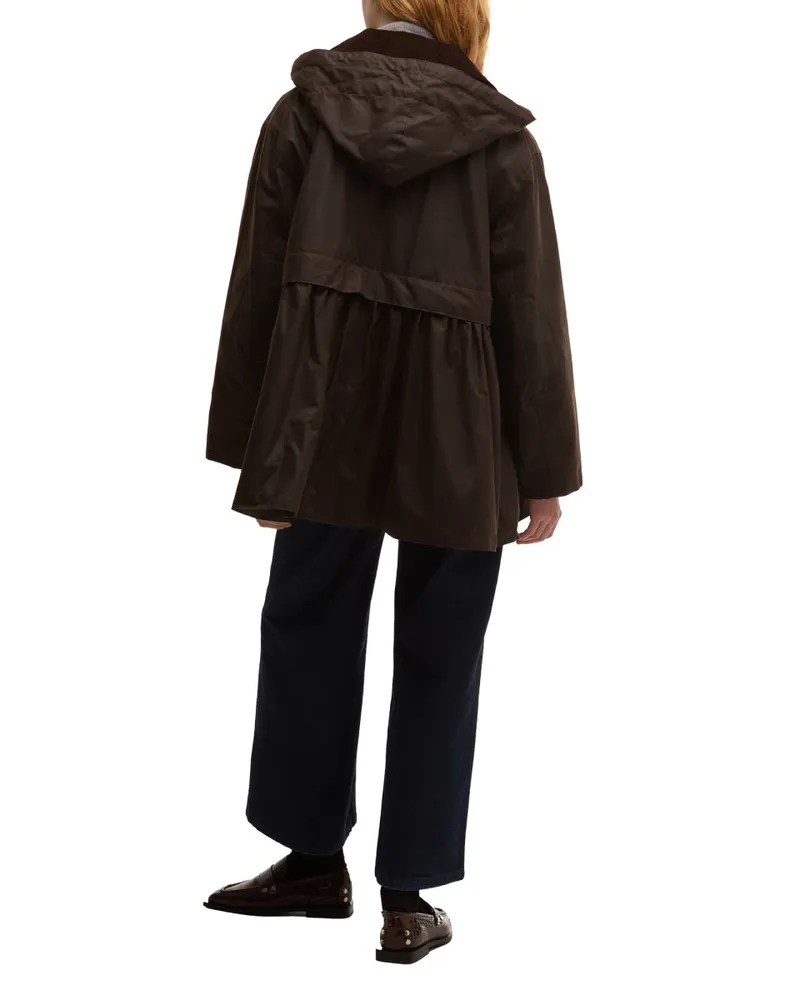 Barbour Waxed Cotton Coat — Brown Brown