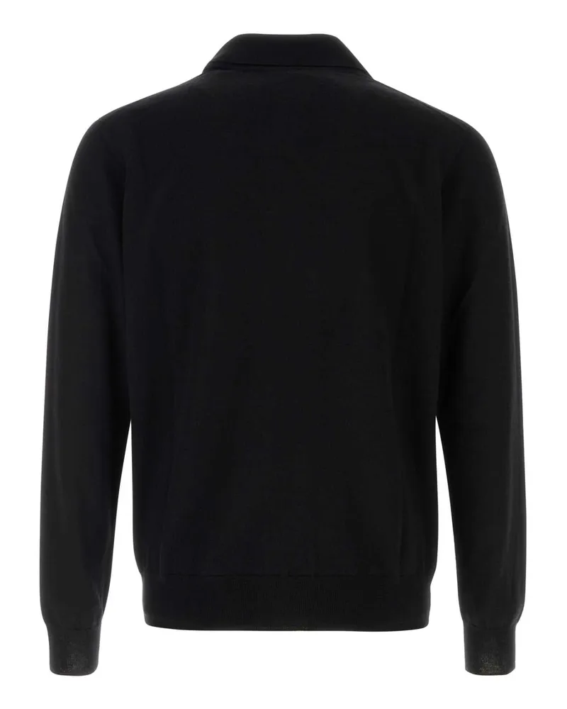 The Row Men's Selio Polo Black Cashmere Black