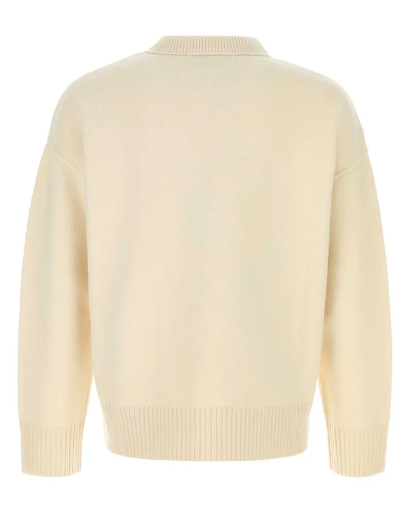 AMI Paris Felted Sweater — Beige Beige