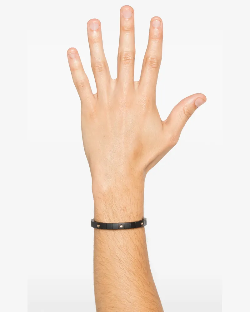 Roberto Demeglio Men's 18kt Rose Gold Bracelet Ss26 W Black