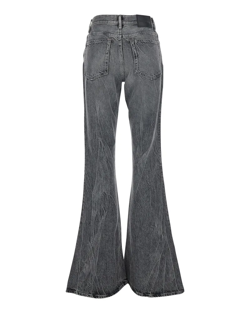 Acne Studios Women's Jeans Bootcut Grey Organic Cotton Gray