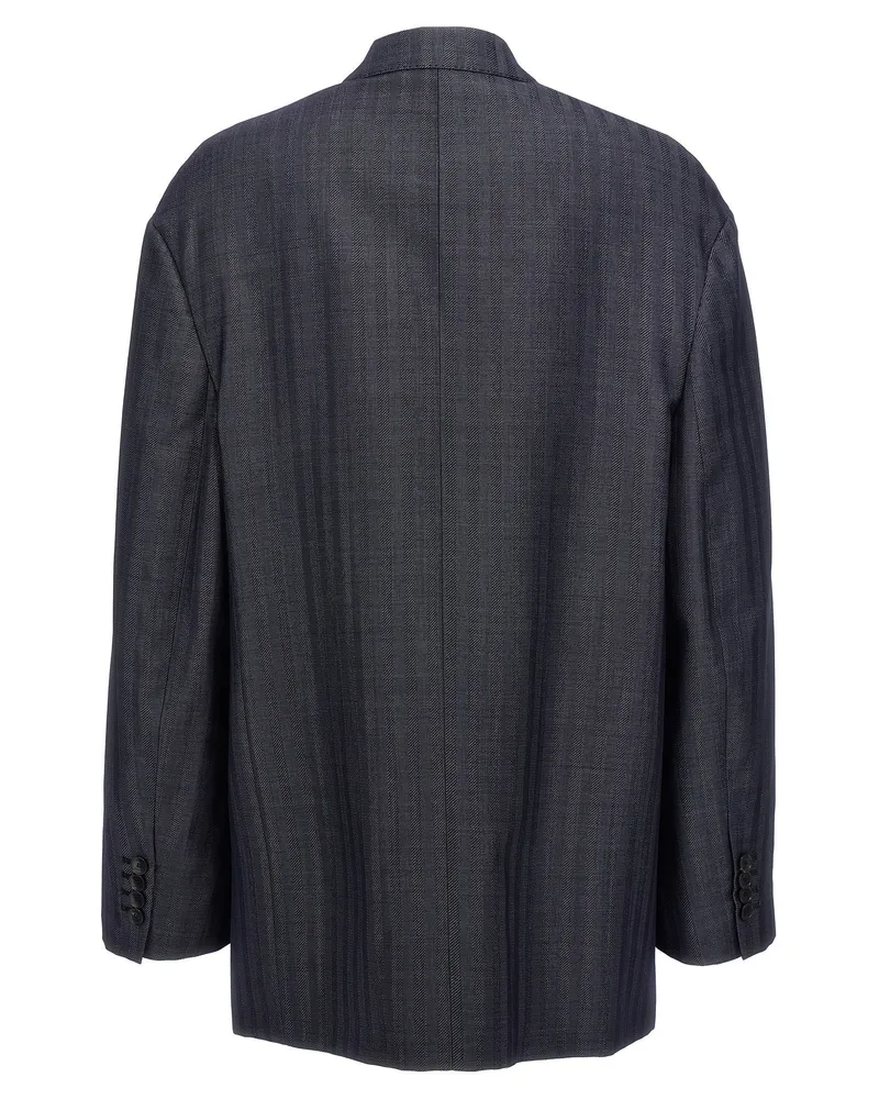 Etro Pegaso Blazer — Navy Charcoal