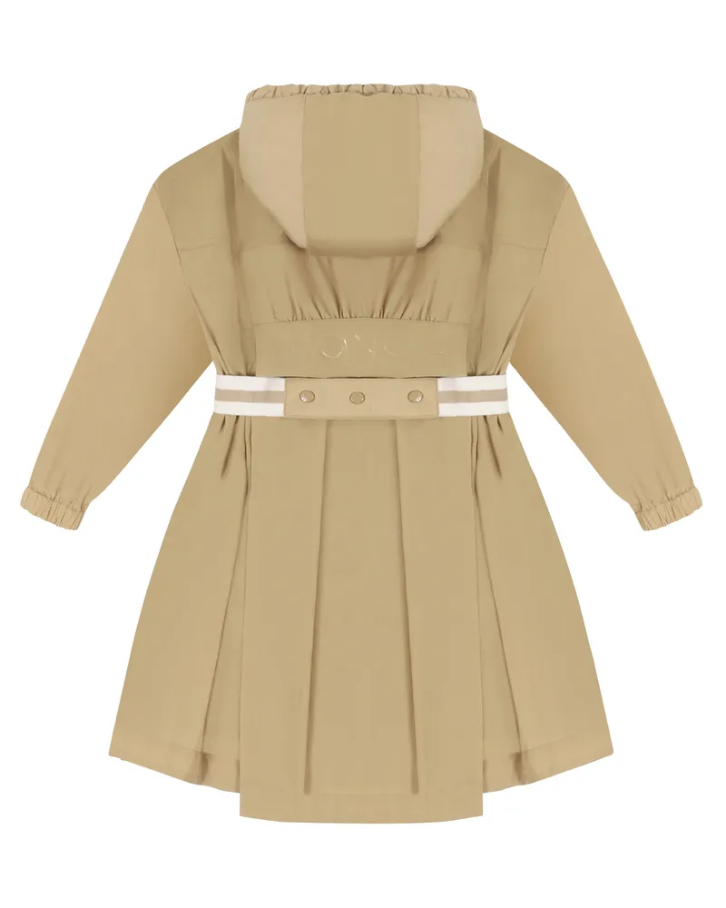Moncler Girls' Hooded Windbreaker Aloysha Beige Polyamide Jacket Beige