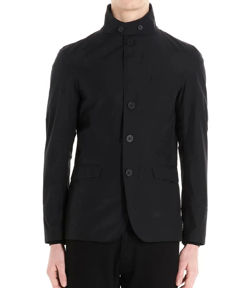Herno Men's Black Polyester Full-Length Jacket Clothing Black
