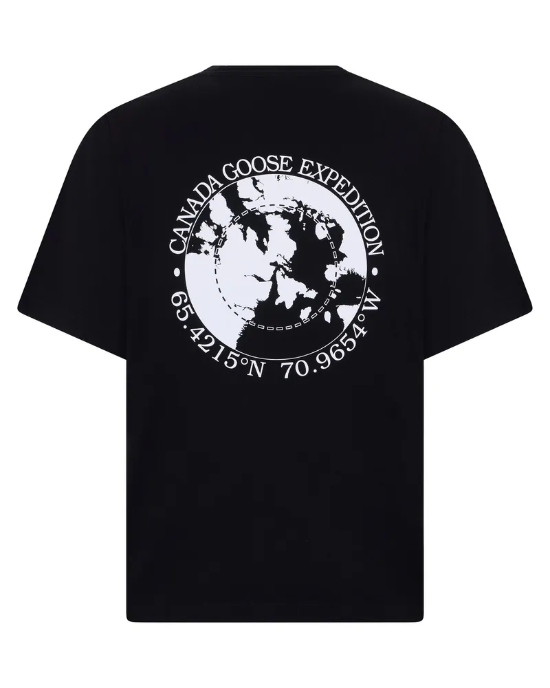 Canada Goose Men's T-Shirt Black Cotton T-Shirts And Polos Black