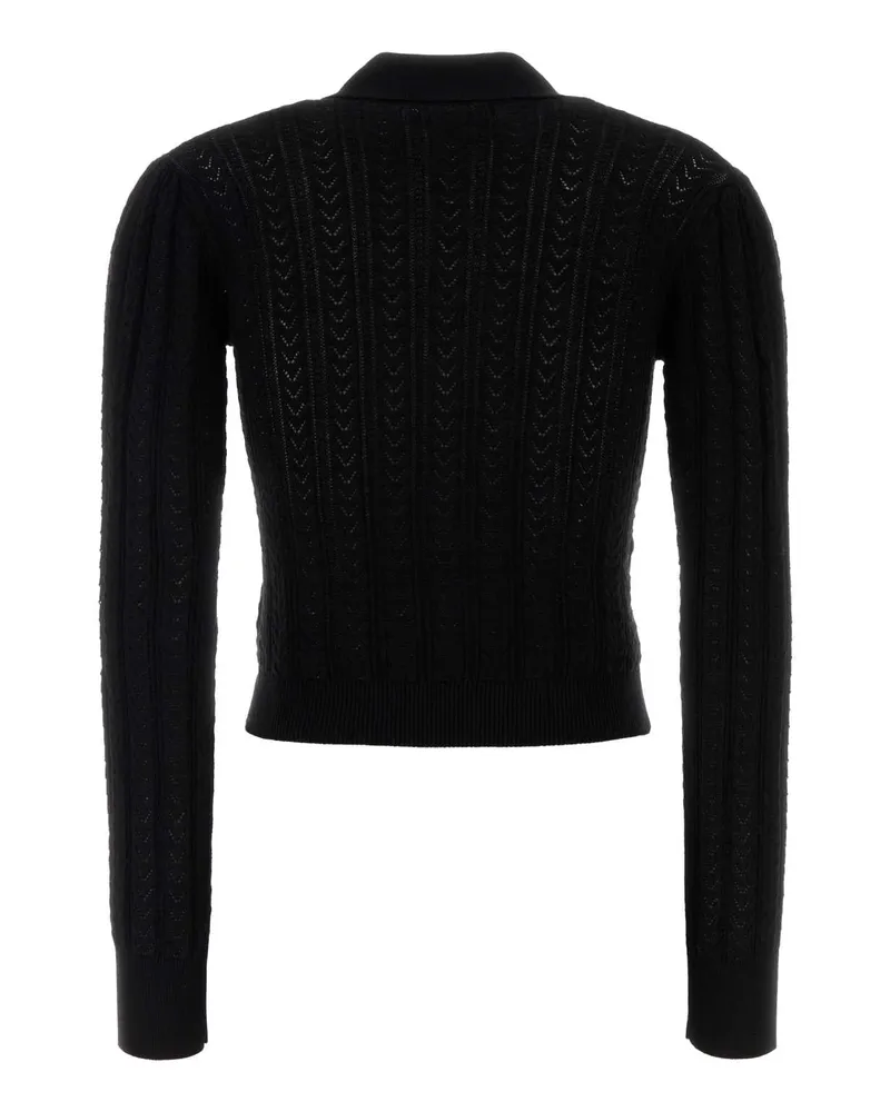 Alessandra Rich Fabx4169k4601 0056 Black Exterior: Cotton Cashmere Maglieria Sweater Black