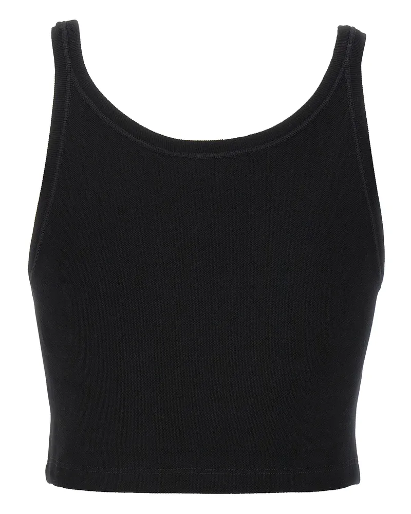 Palm Angels Women's Bicolor Cotton Sport Bra Clothing Black