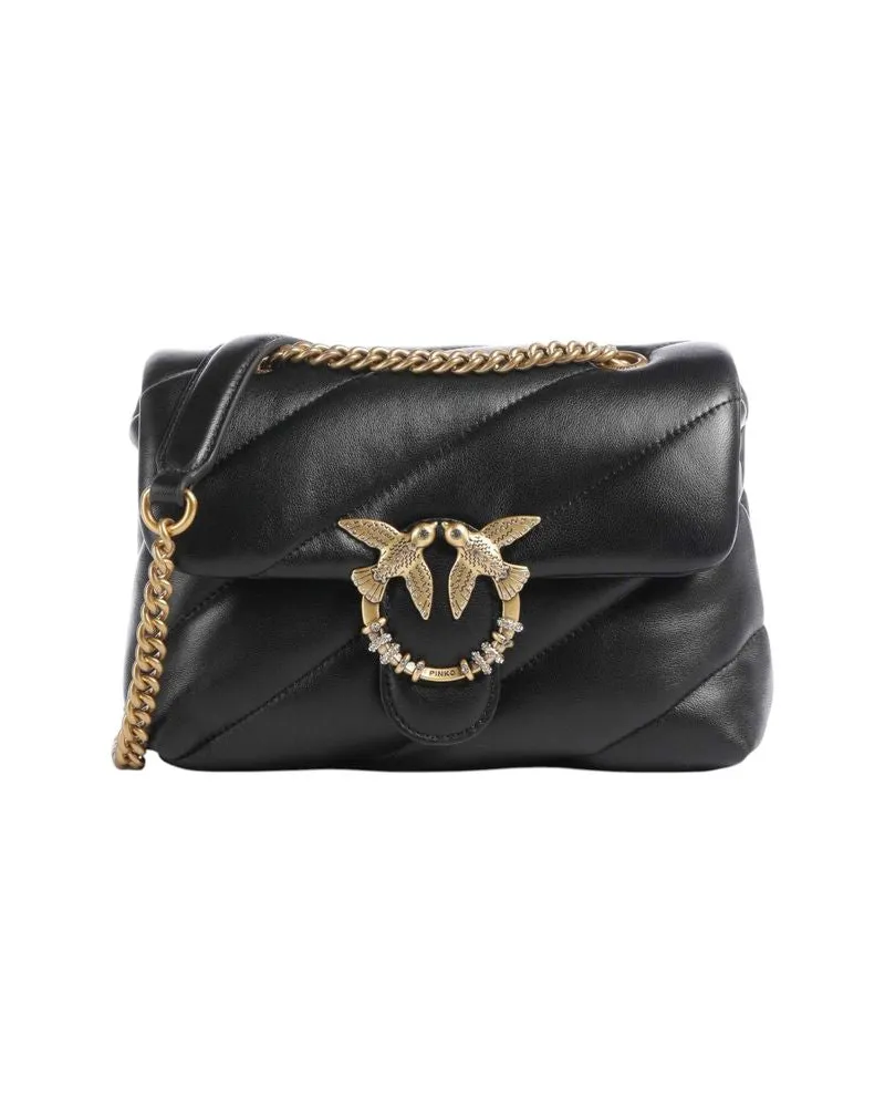 Pinko Women's Crossbody Bag Black Sheep Leather - Crossbody-Bags Black