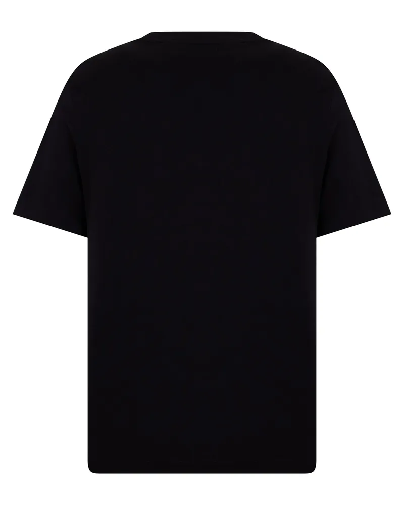 HUGO BOSS Men Cotton T-Shirt Black T-Shirts And Polos Black