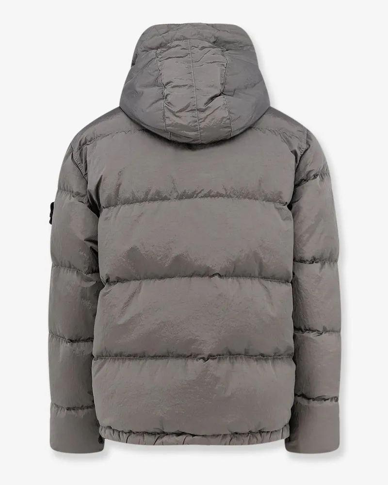 Stone Island Men's Down Jacket Nylon Metal Grey Recycled Polyamide Gray