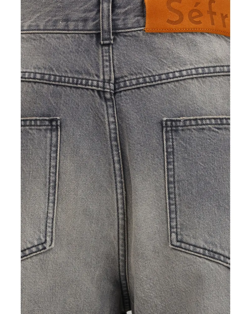 Séfr Men's Jeans Mass Dust Black Wash Cotton Gray