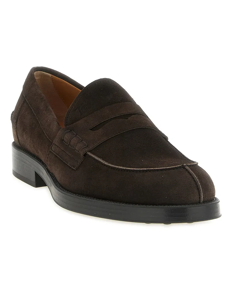TOD'S Suede Loafer — Brown Brown