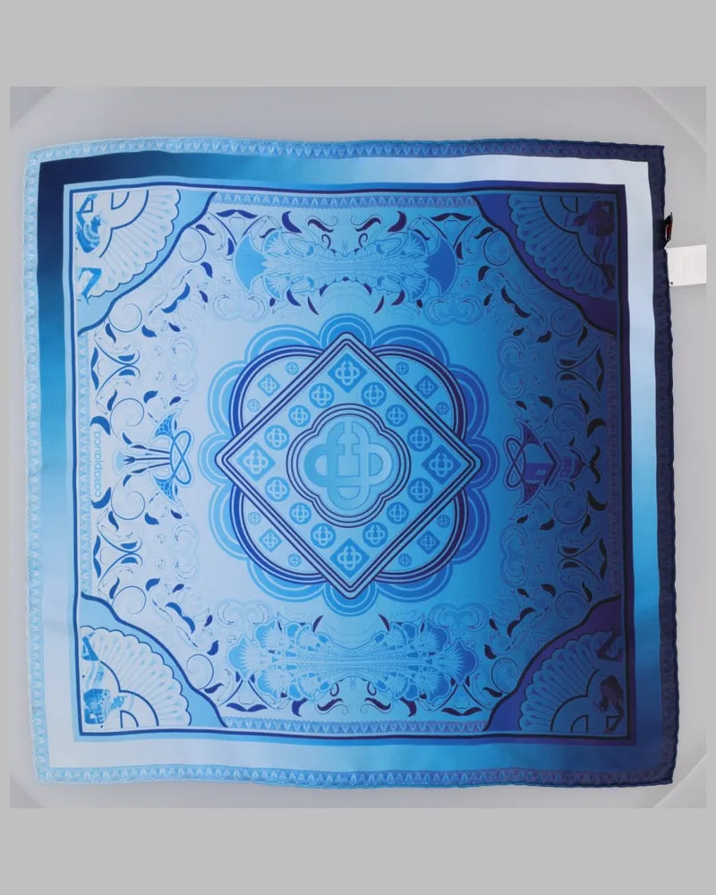 Casablanca Paris Egyptian Rug Scarf — Blue Blue