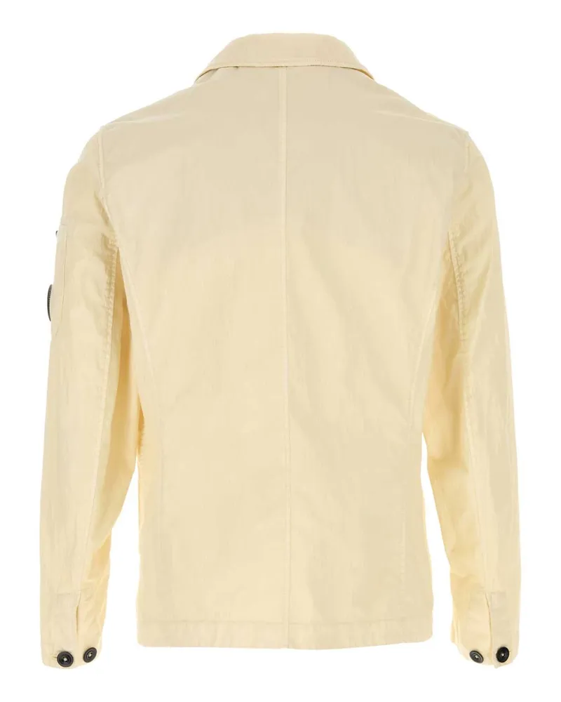 C.P. Company Men's Cream Cotton Blend Blazer Frozendew Exterior: Nylon Maglieria Beige