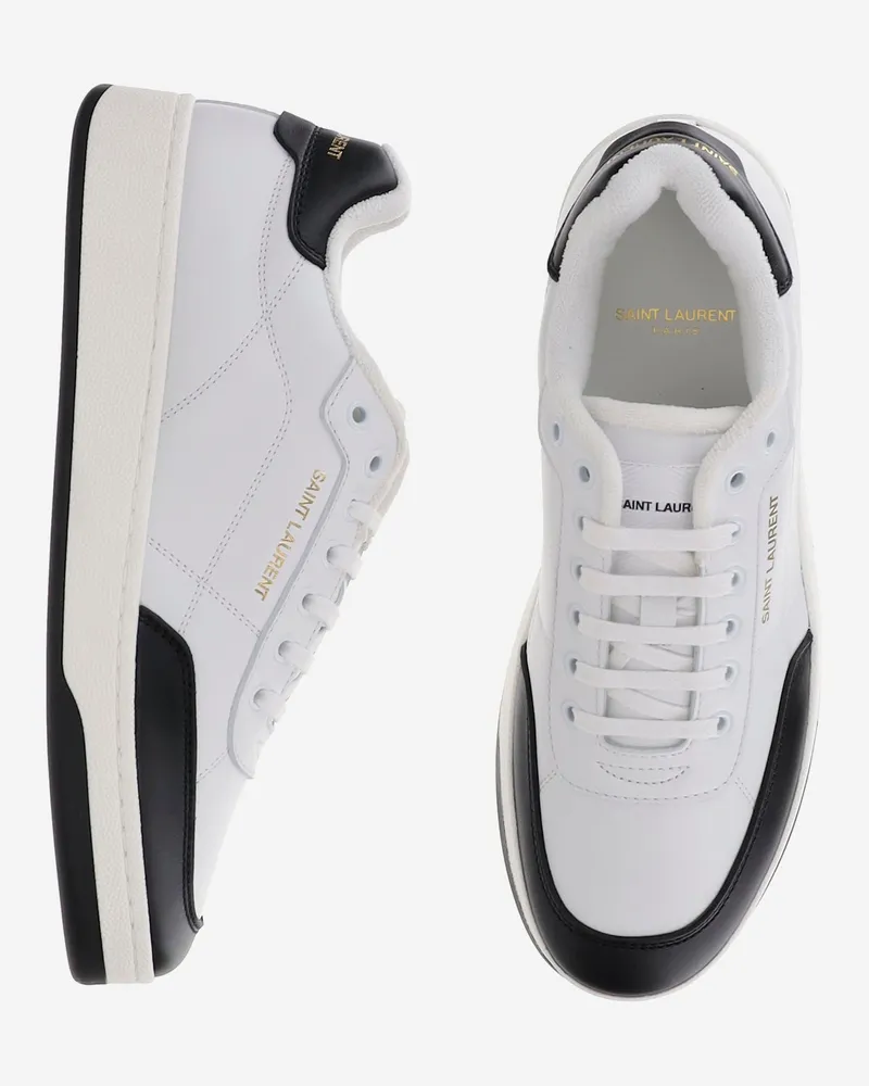 Saint Laurent Men's Sneakers Sl-61 Leather Multicolour Trainers White