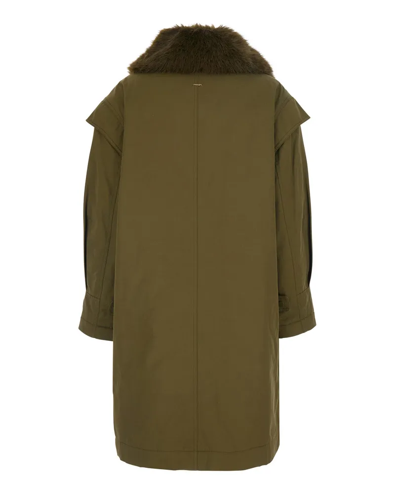 Twin-Set Women's Coat Tech Fabric, Beige Beige