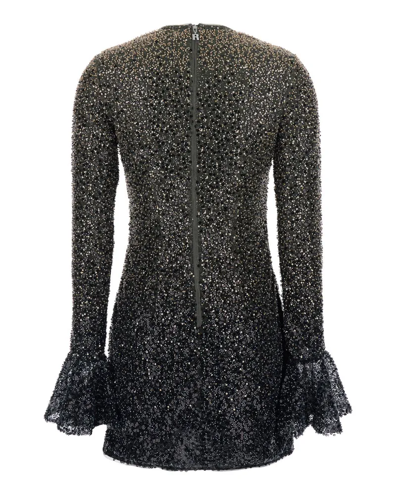 ROTATE Birger Christensen Women's Dress, Metallic Fabric Black