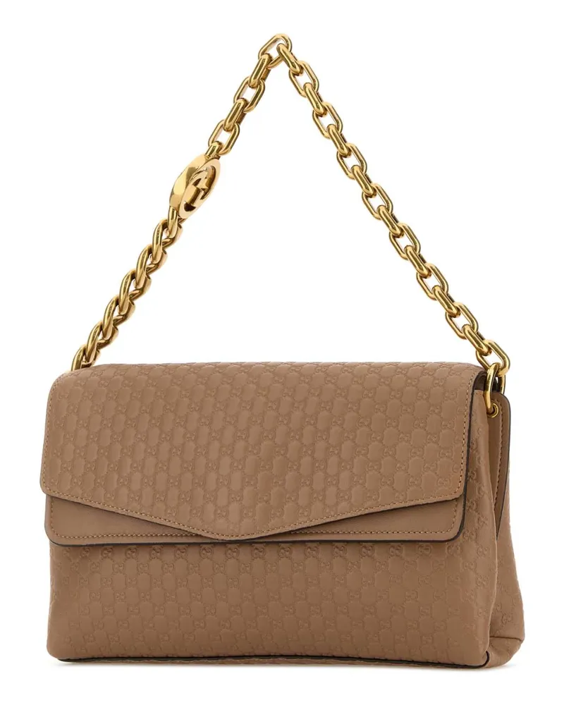 Gucci Women's Biscuit Leather Medium Shoulder Bag Glovnattanglnt Borse A Mano Beige