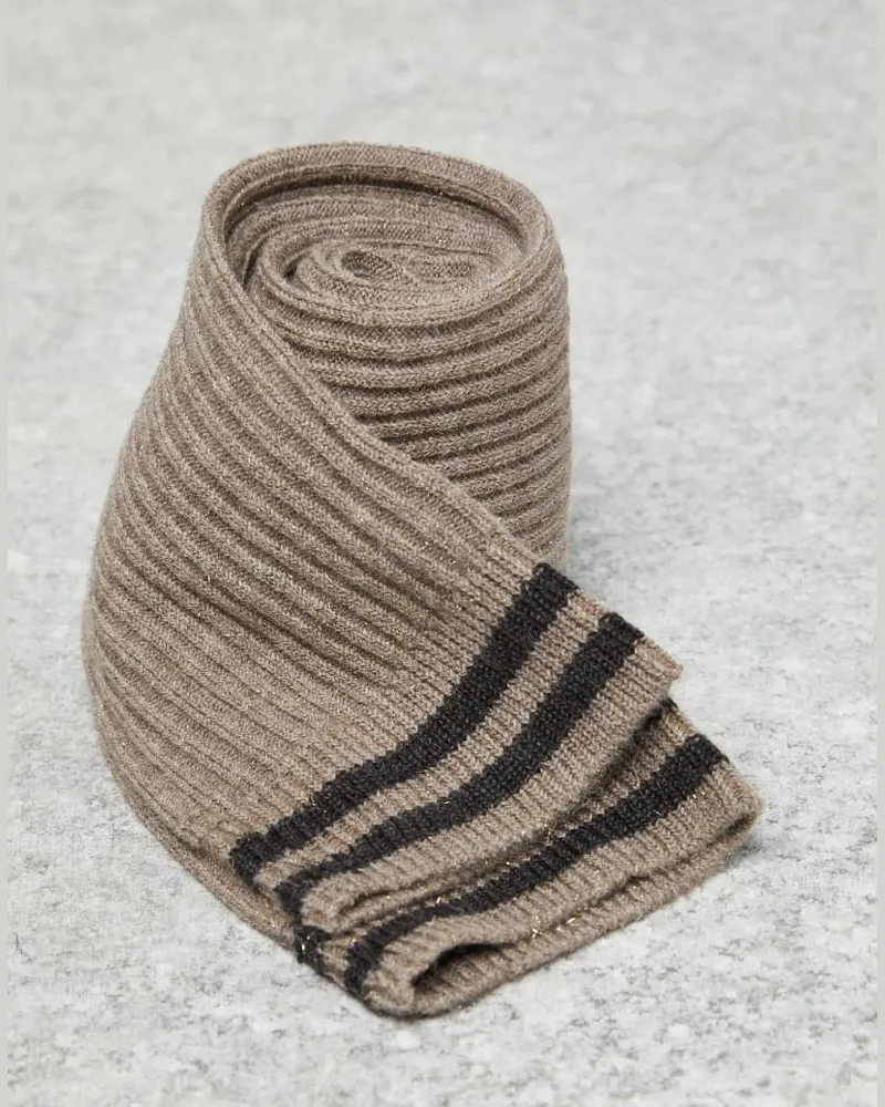 Brunello Cucinelli Womens Nutmeg Wool Blend Ribbed Socks Brown Clothing Brown