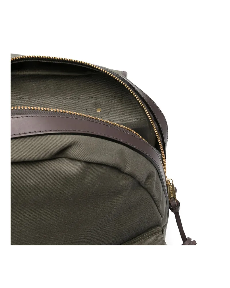 Filson Canvas and Leather Backpack — Green Green
