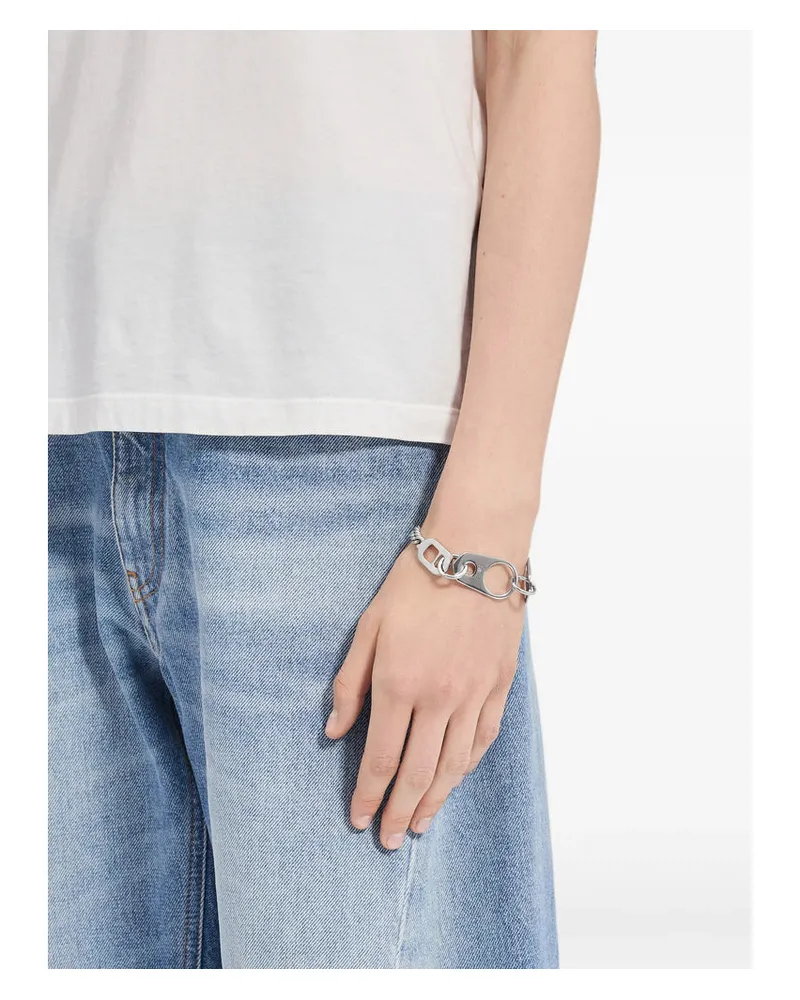 Maison Margiela Chain Link Can-Tab Bracelet — Silver Silver