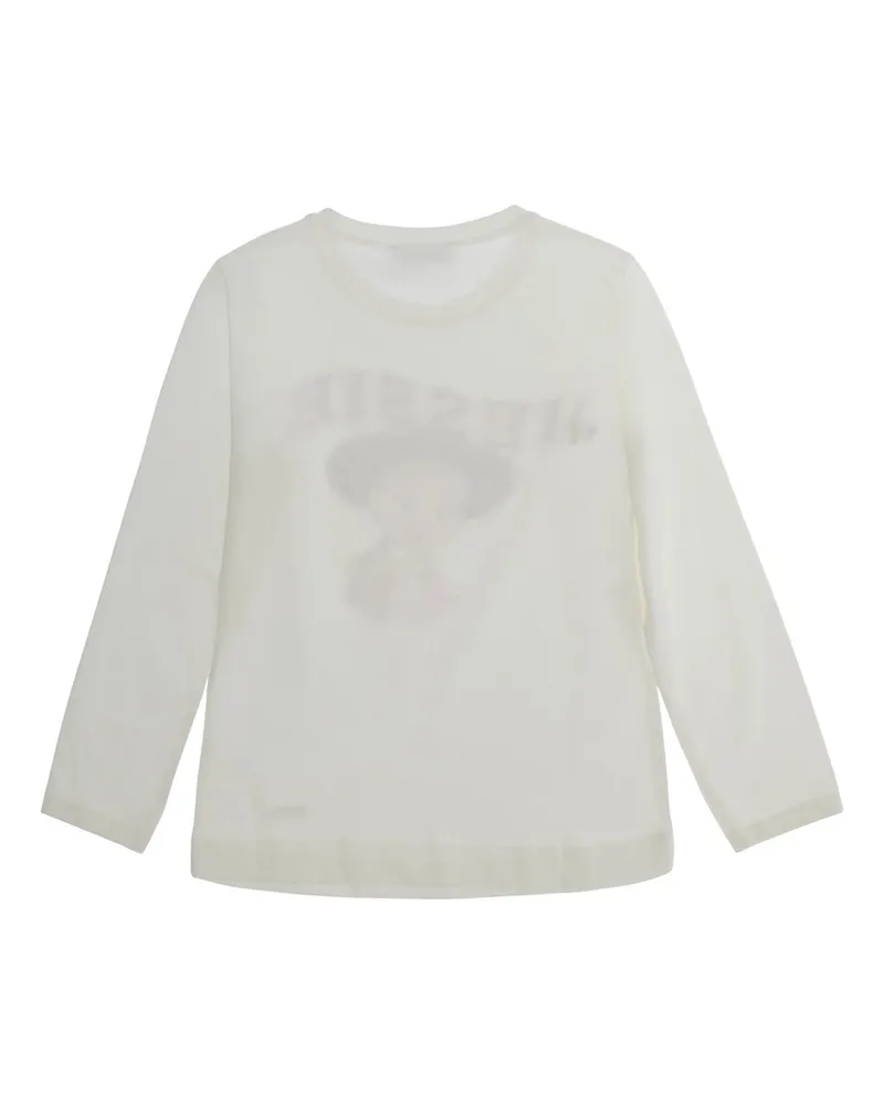 Monnalisa Sequin-Embellished T-Shirt — White White