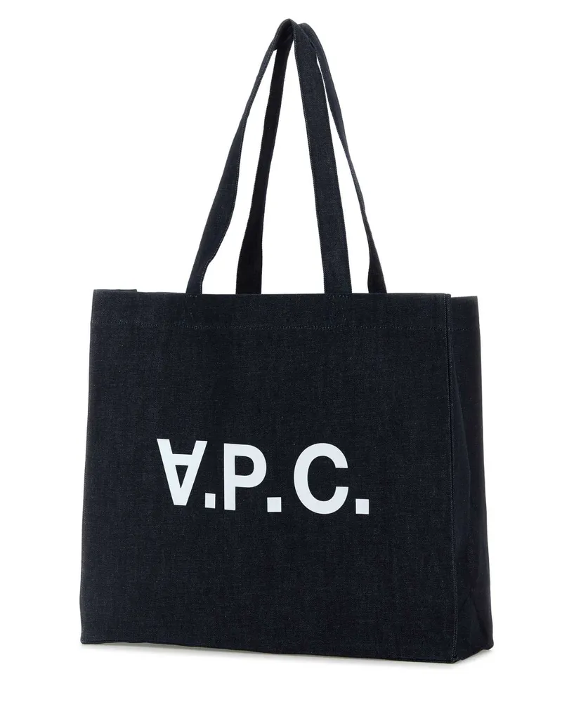 A.P.C. Men's Denim Daniela Shopping Bag Indigo Coton Borse A Mano Indigo