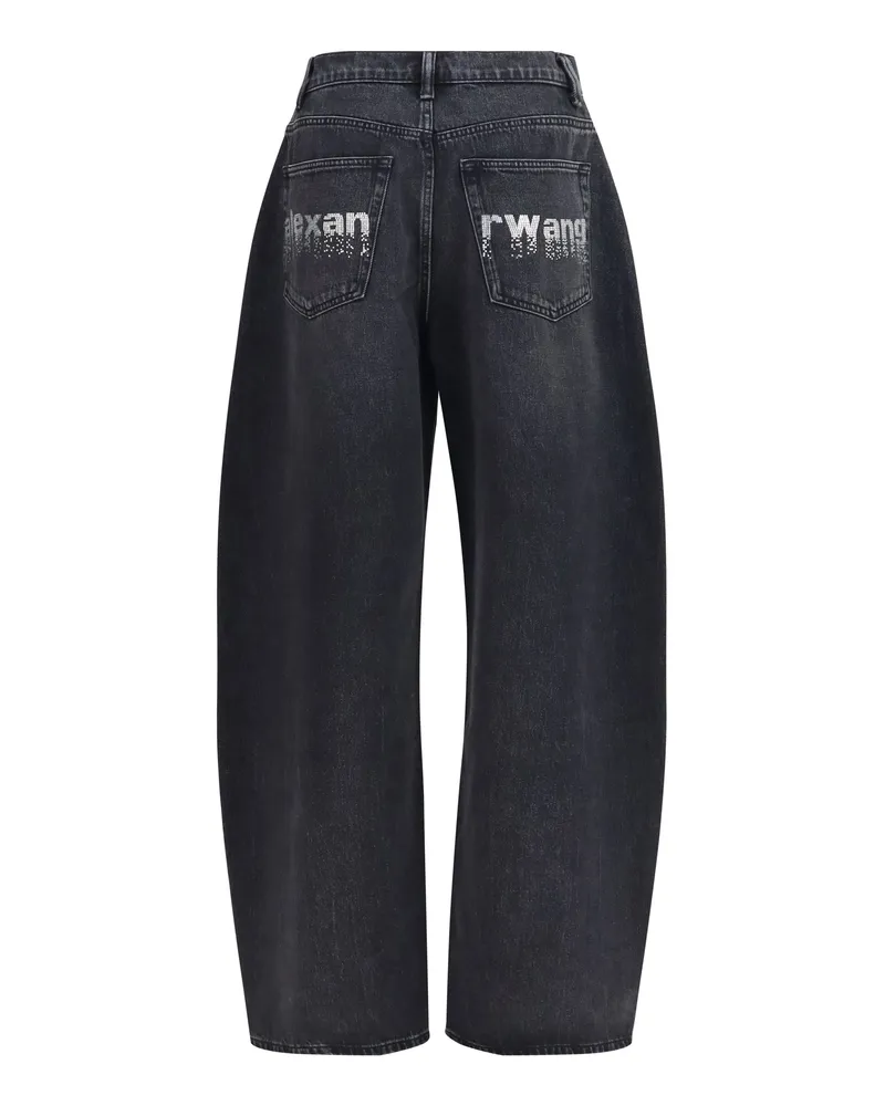 Alexander Wang Women's Jeans Crystal Balloon Grey Aged Cotton Gray