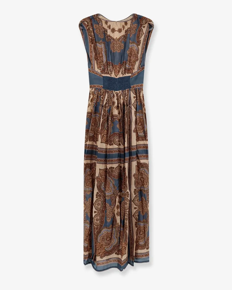 Zimmermann Women's Long Silk Dress Mahon Brown Brown