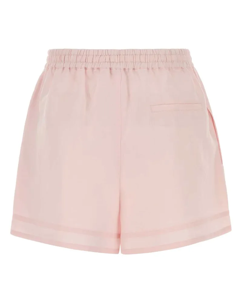 Le Kasha 1918 Women Pink Linen Shorts Nude Exterior Pink