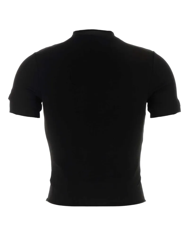 Maison Margiela Women Black Jersey Top Exterior: Cupro Elastane T-Shirt T-shirts And Polos Black
