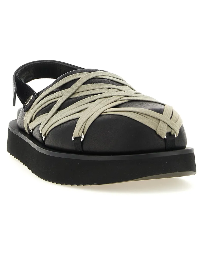 Rick Owens Men's Black Ramie Mules Black