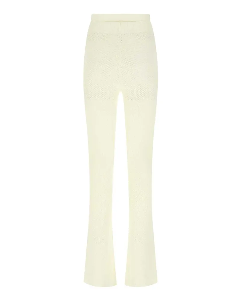 ADAMO Women Ivory Stretch Viscose Blend Pant 0474 Pantaloni Beige