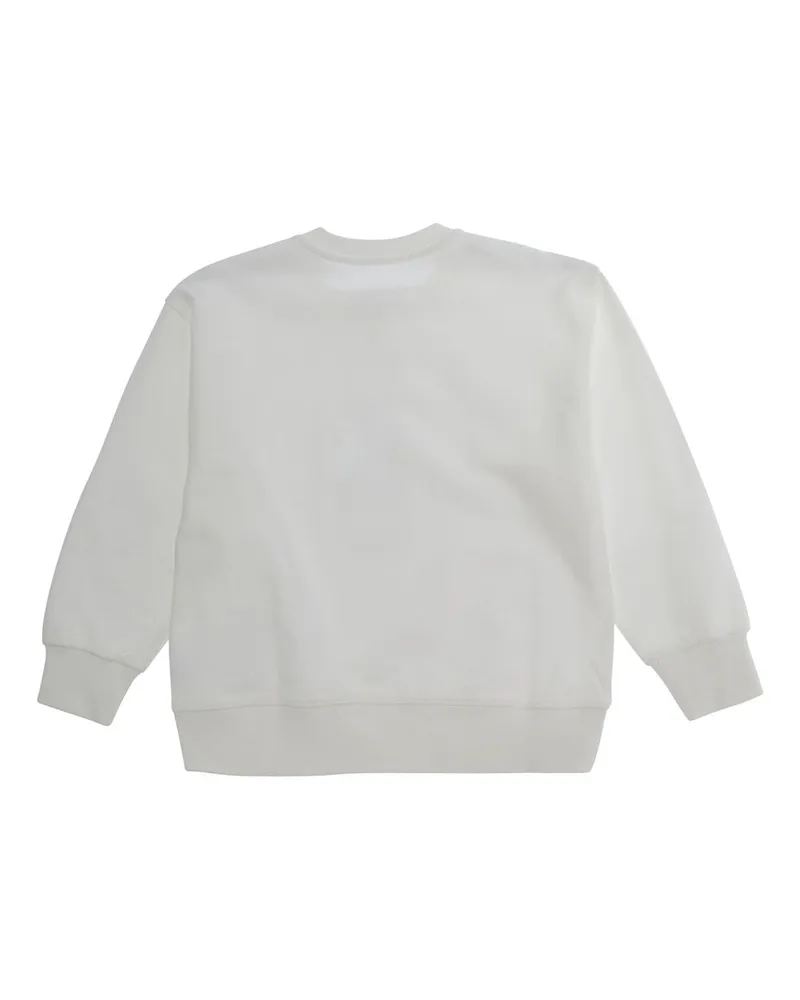 Maison Margiela Boys' Round Neck Sweatshirt White Cotton Hoods & Sweatshirts White