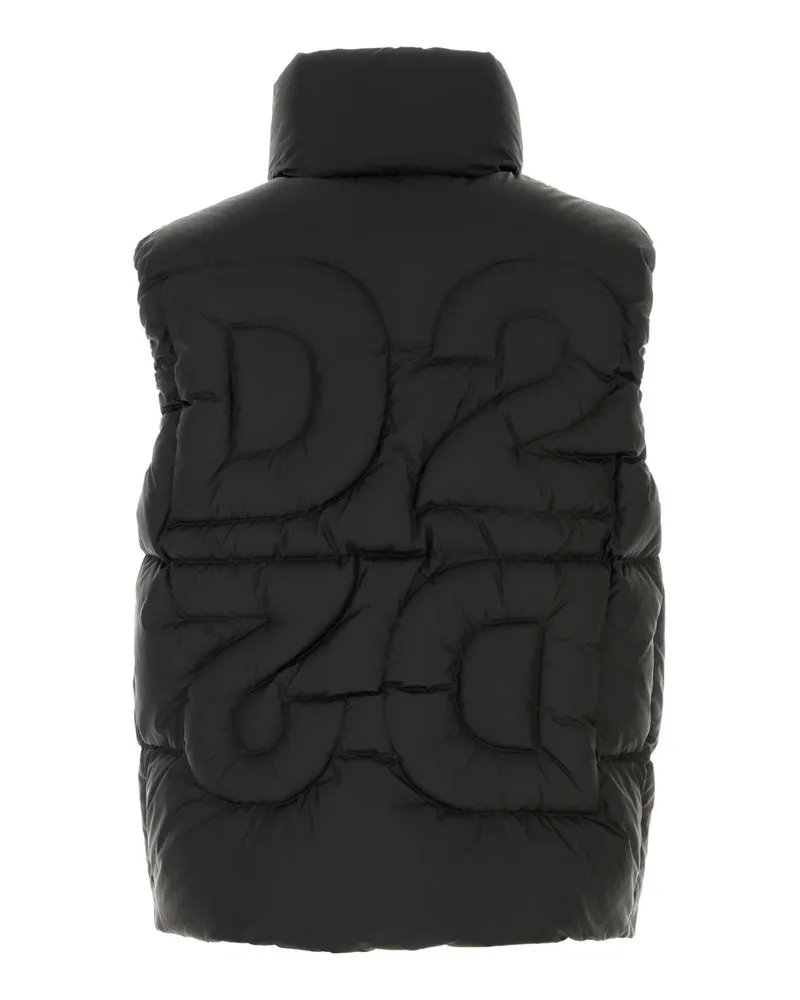 Dsquared2 Men's Black Nylon Sleeveless Down Jacket Abiti Dress Black