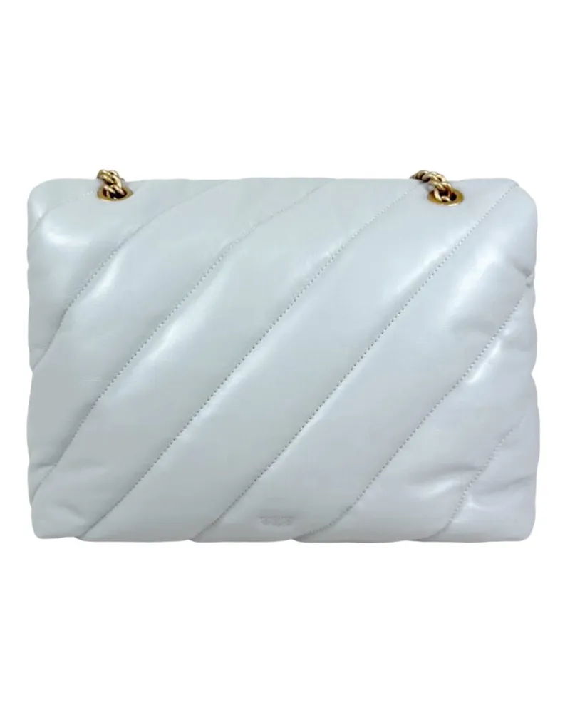 Pinko Women's Shoulder Bag Love Puff Grey Pearl Pearl-Antique Gold Pearl/antique Gray