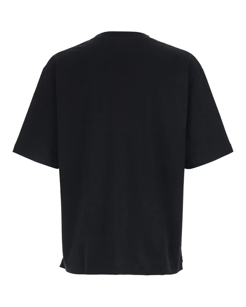 Dsquared2 Men's T-Shirt With Maxi Logo Black Cotton T-Shirts And Polos Black